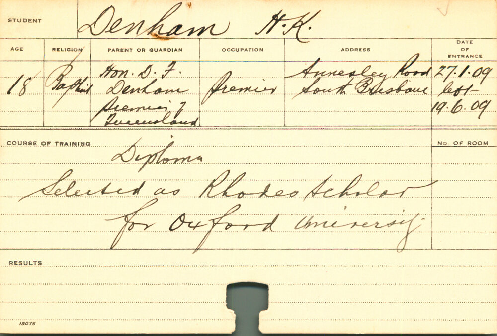 DENHAM, HK (Diploma)