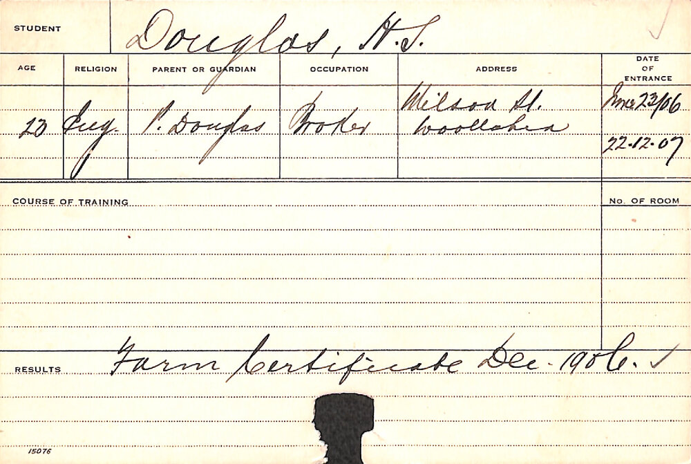 DOUGLAS, HS (Certificate - Farm)