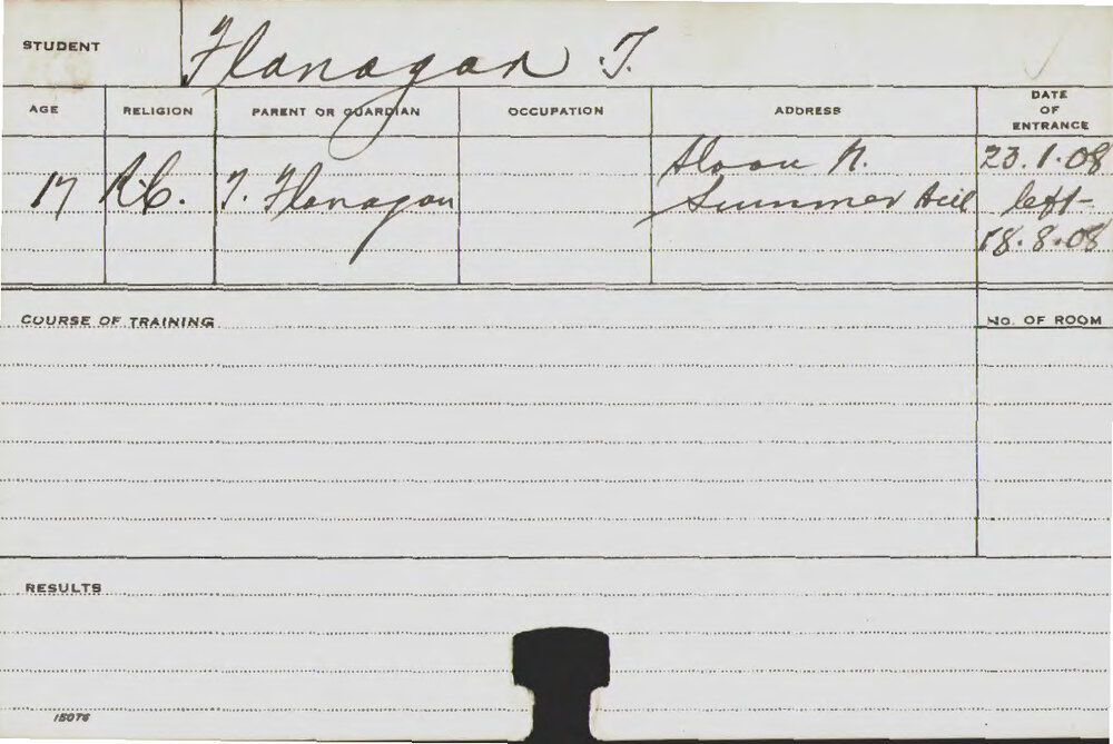 FLANAGAN, J (Course Not Identified)