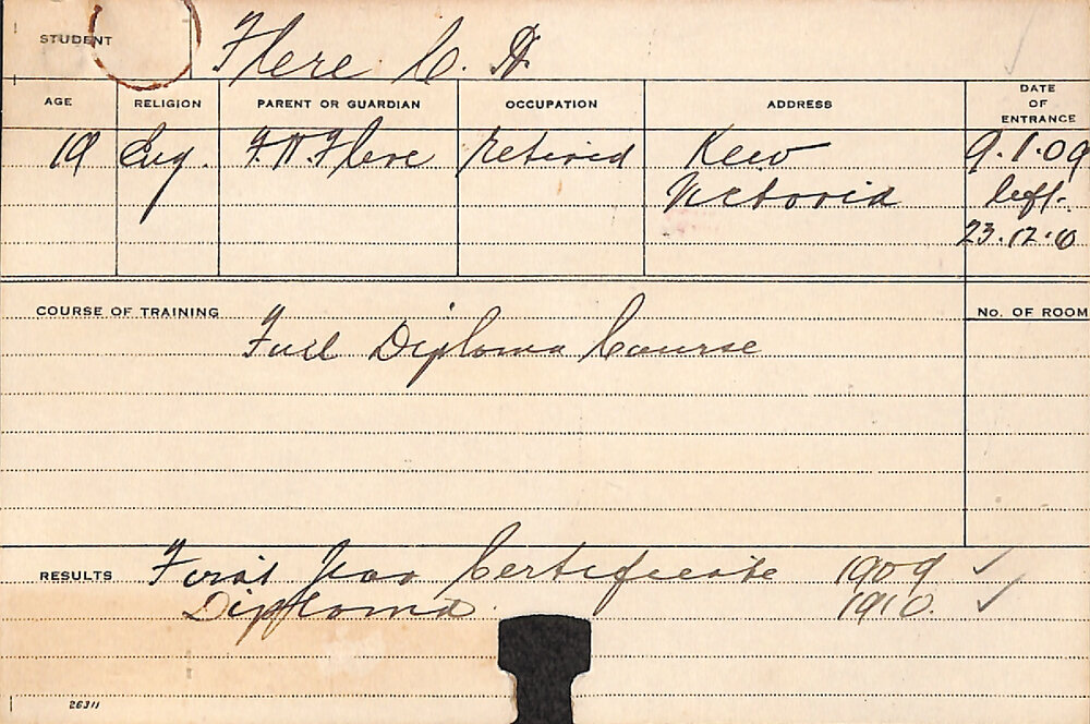 FLERE, Clarence H (Hawkesbury Diploma of Agriculture (HDA))