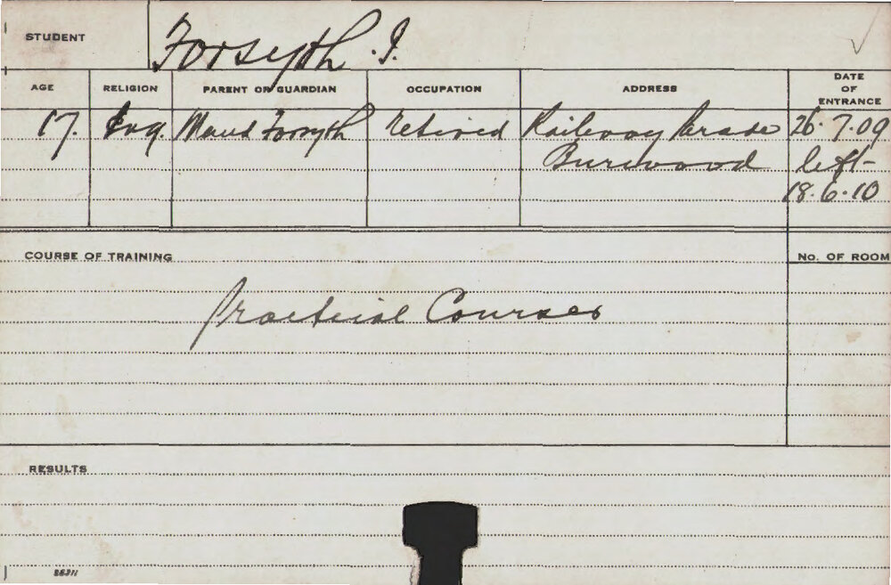 FORSYTH, J (Practical Courses)