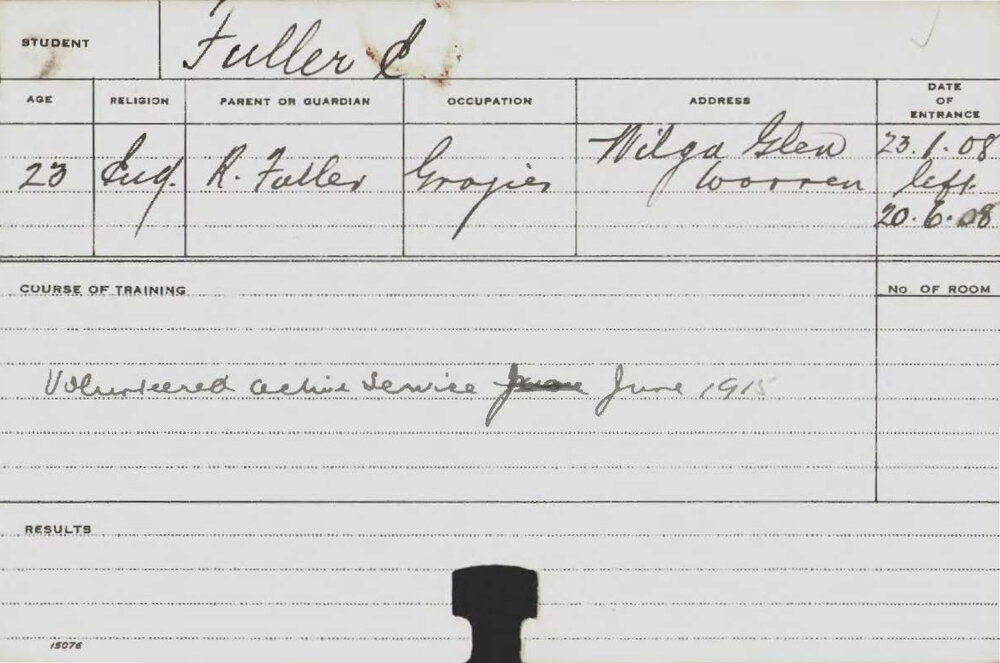 FULLER, E (Course Not Identified)