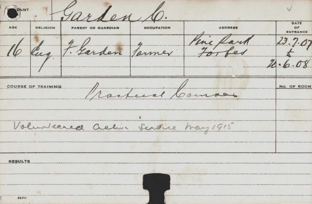 GARDEN, C (Practical Courses)