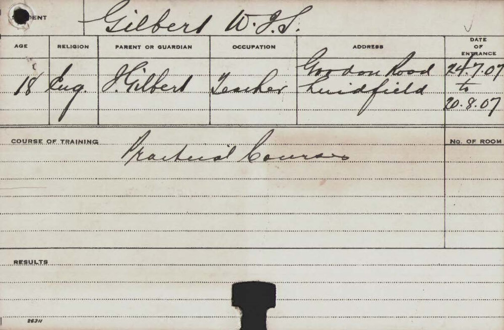 GILBERT, WJS (Practical courses)