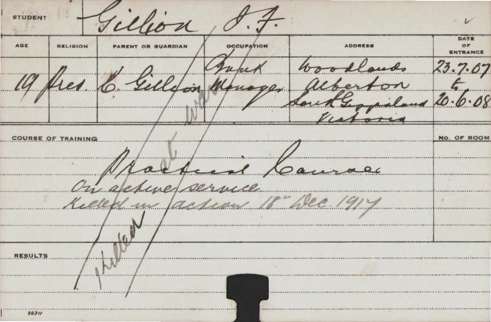 GILLION, JF (Practical courses)