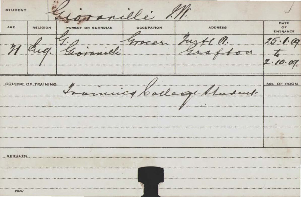 GIOVANELLI, IW (Training College Student)