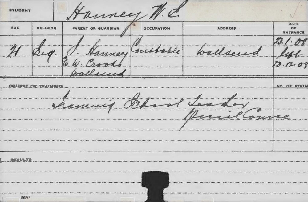 HANNEY, WE (Training School Teacher)