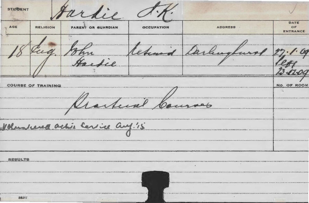 HARDIE, JKV (Practical Courses)