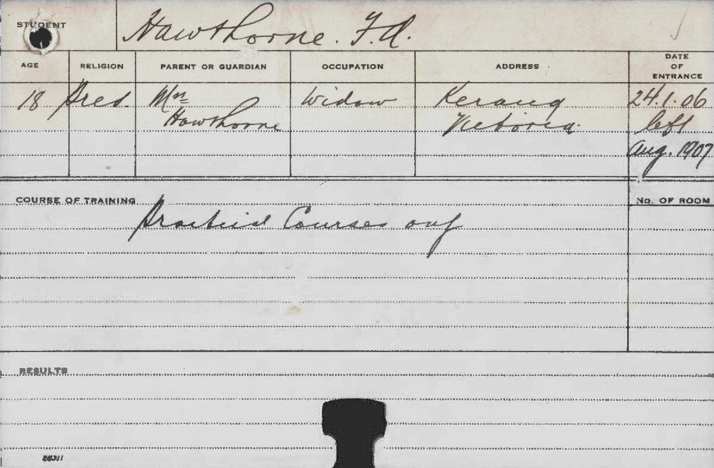 HAWTHORNE, Frank A (Practical courses)