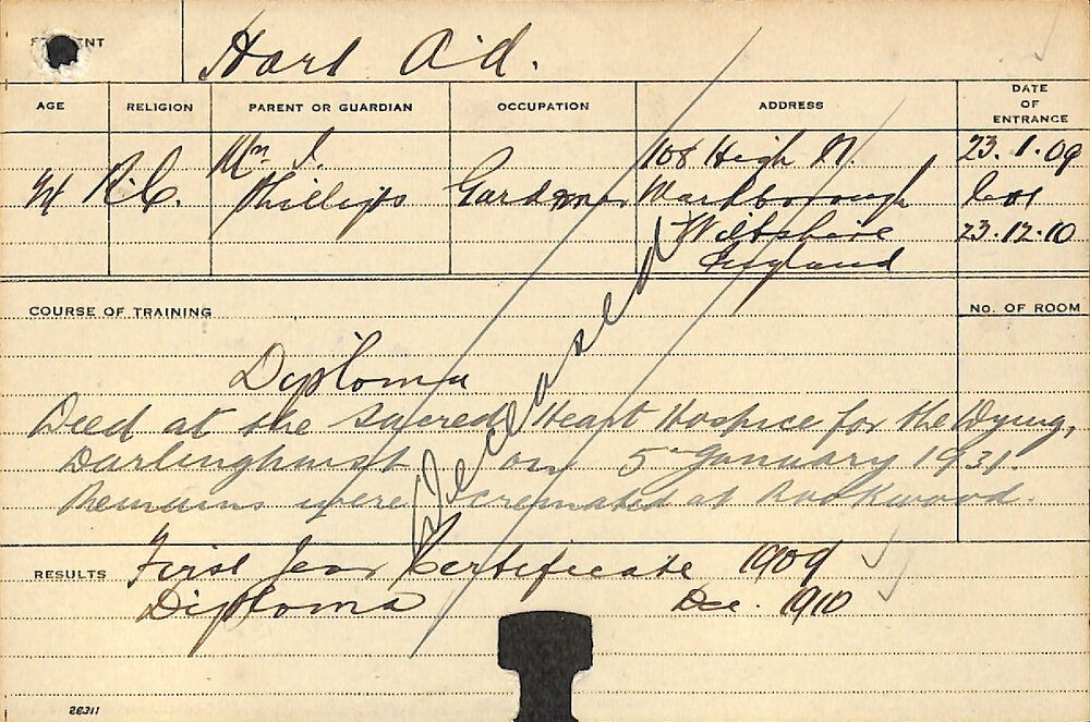 HART, Arthur A (Diploma)