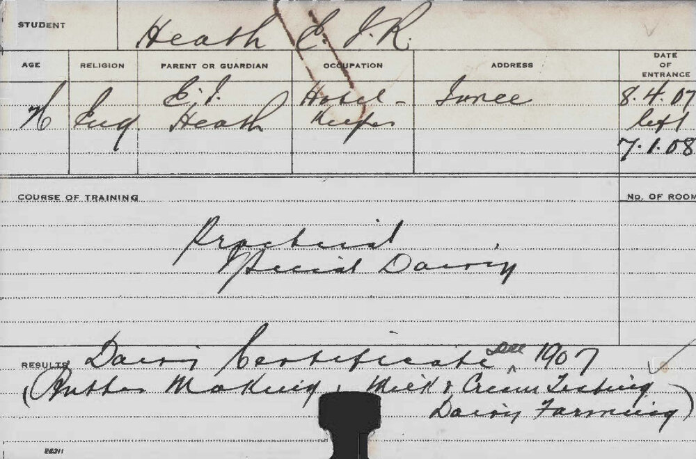 HEATH, EJR (Practical Special Dairy)