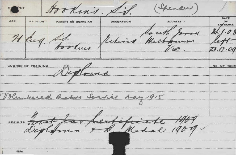 HOOKINS, Spencer S (Diploma)