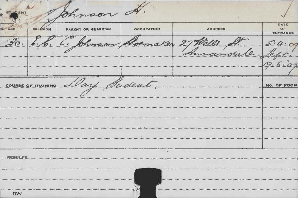 JOHNSON, H (Course Not Identified)