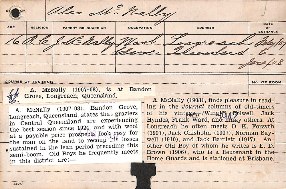 MCNALLY, Alec (Diploma?)