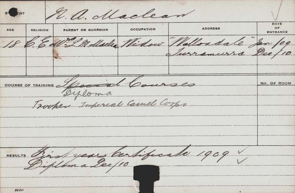 MACLEAN, NA (Diploma Courses)