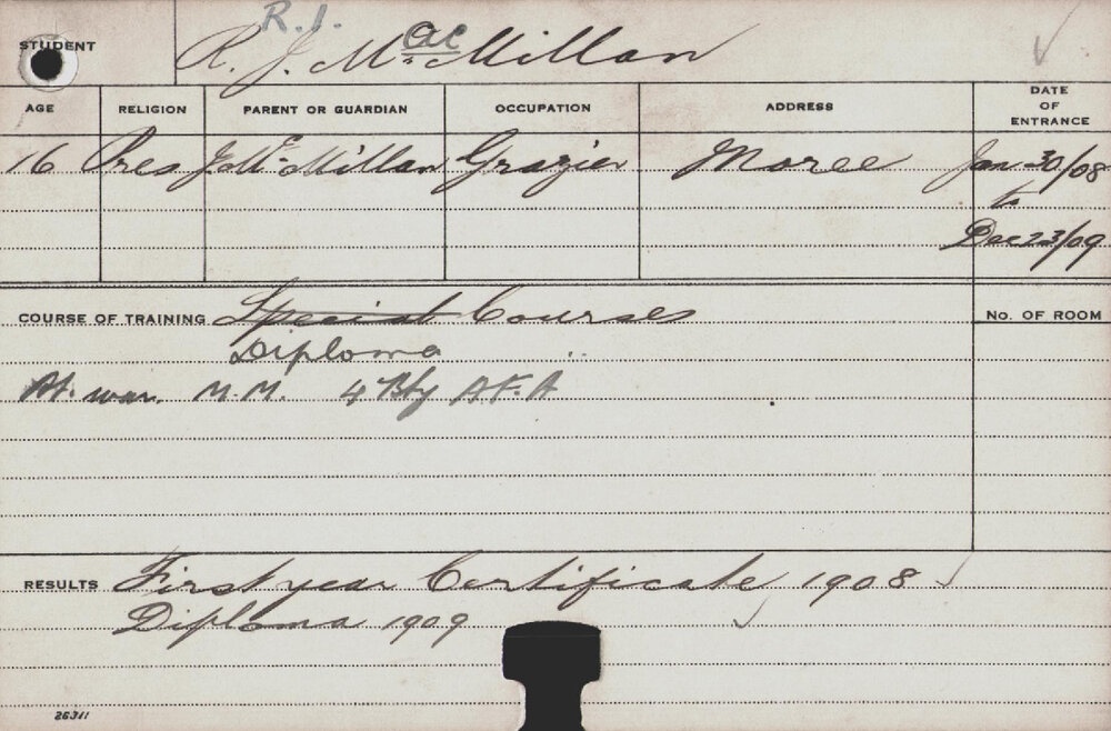 MACMILLAN, Ronald I (Diploma Courses)
