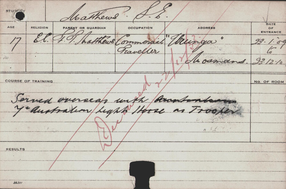 MATTHEWS, SE (Diploma)