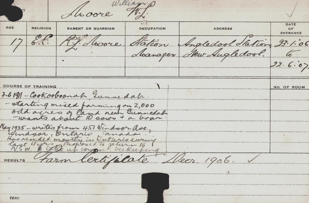 MOORE, William L (Farm Certificate)