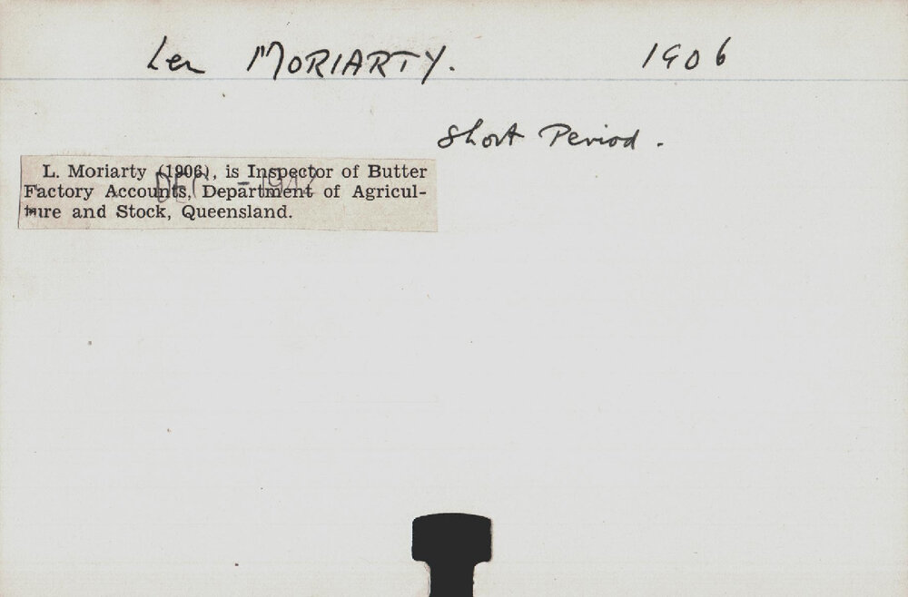 MORIARTY, Len (Course Not Identified)