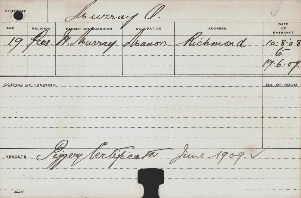 MURRAY, O (Certificate - Piggery)