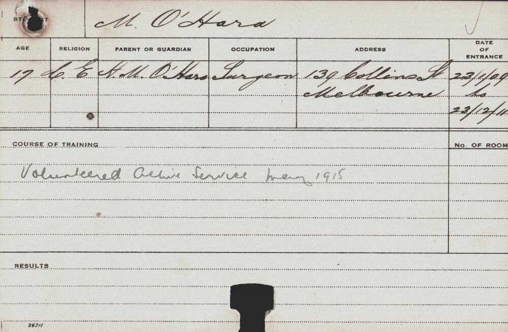 O'HARA, Myles (Diploma?)
