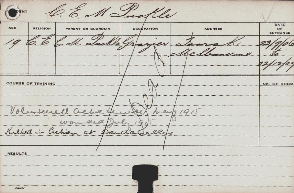 PUCKLE, Charles EM (Diploma?)