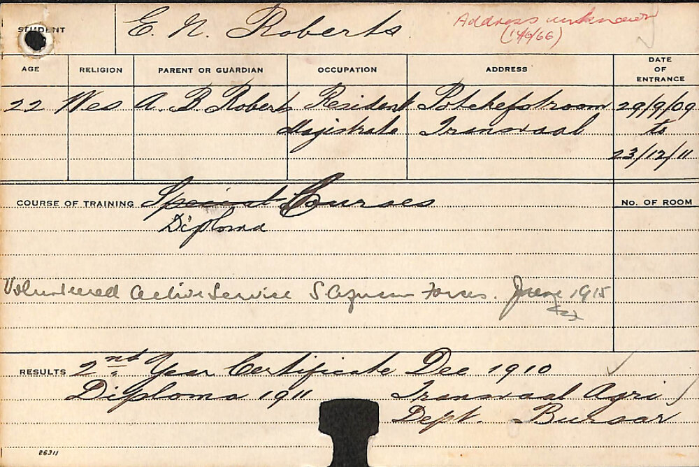 ROBERTS, EN (Diploma Courses)