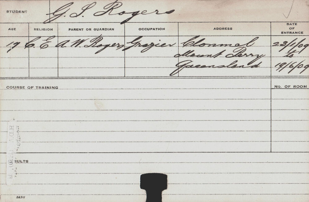 ROGERS, GS (Course Not Identified)