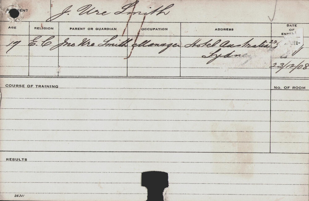 URE-SMITH, JM (Course Not Identified)