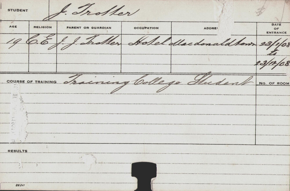 Trotter, J (Training College Student)
