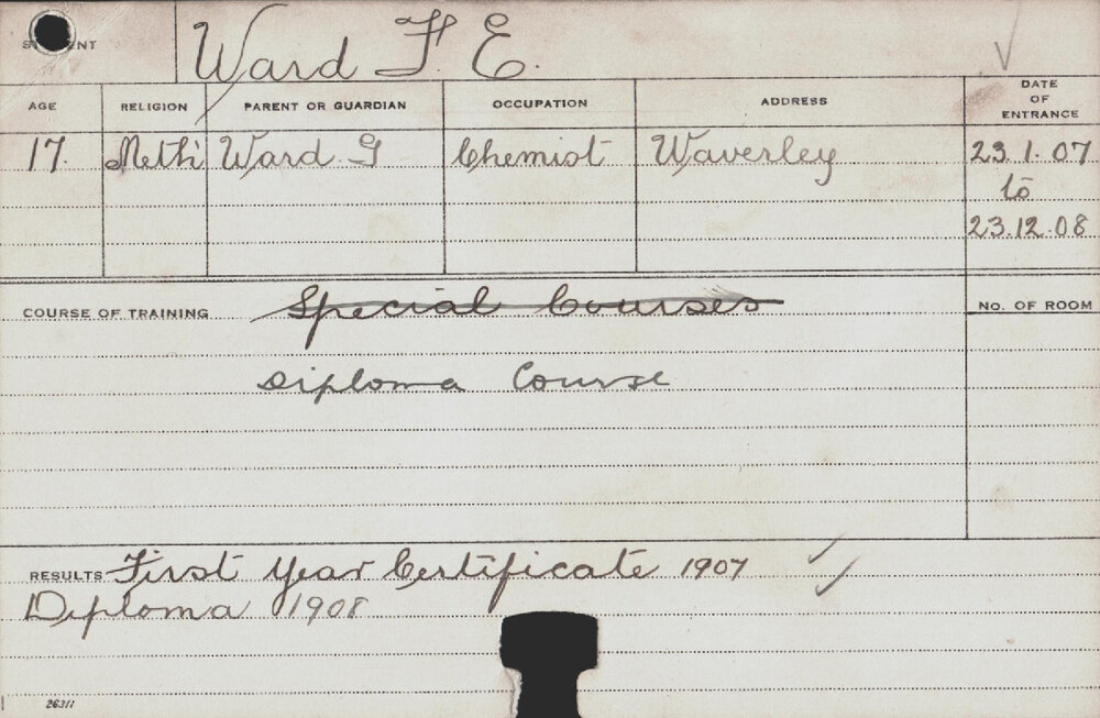 Ward, FE (Diploma Course)