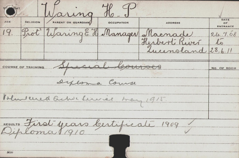 Waring, HP (Diploma Course)