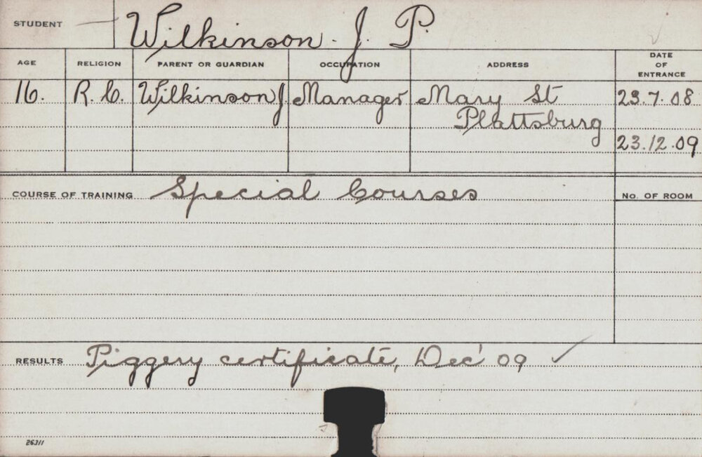 Wilkinson, JP (Special Courses)