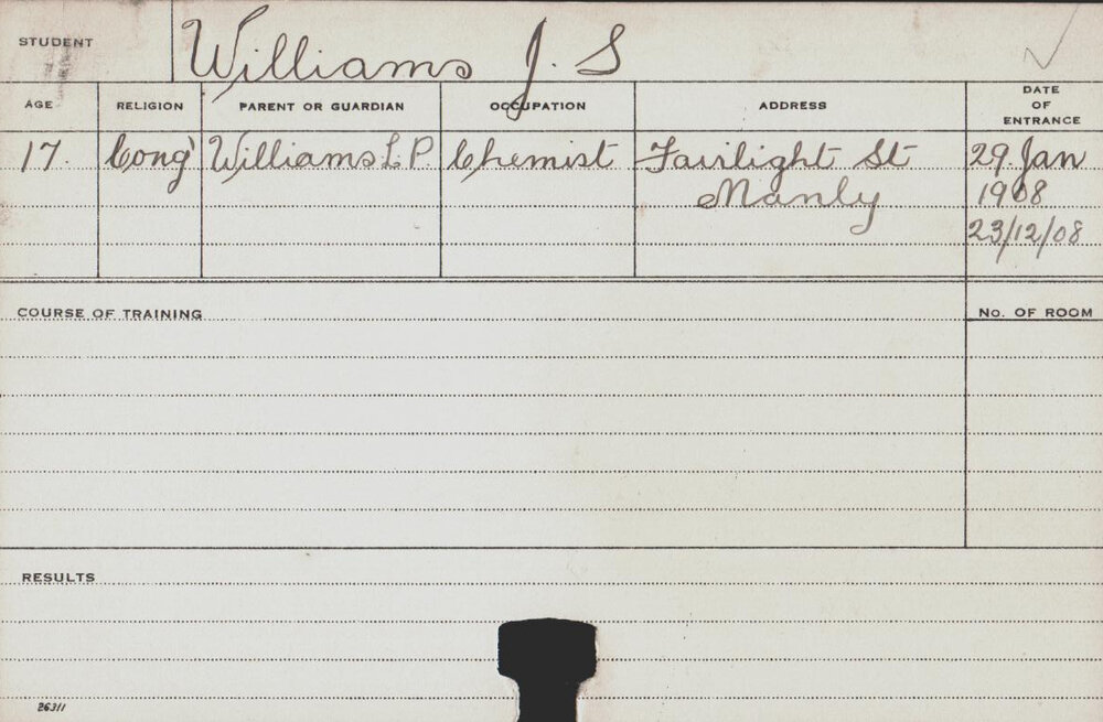 Williams, JS (Course Not Identified)