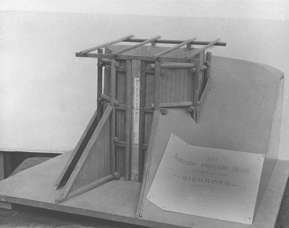 Example of student's work - model of silo [Hawkesbury Agricultural College (HAC)]
