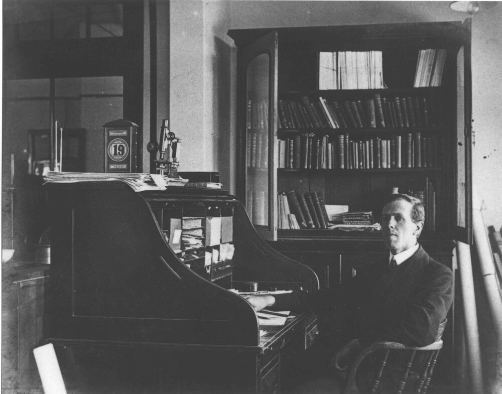 Portrait: Cuthbert Potts - sitting in his study [Hawkesbury Agricultural College (HAC)]