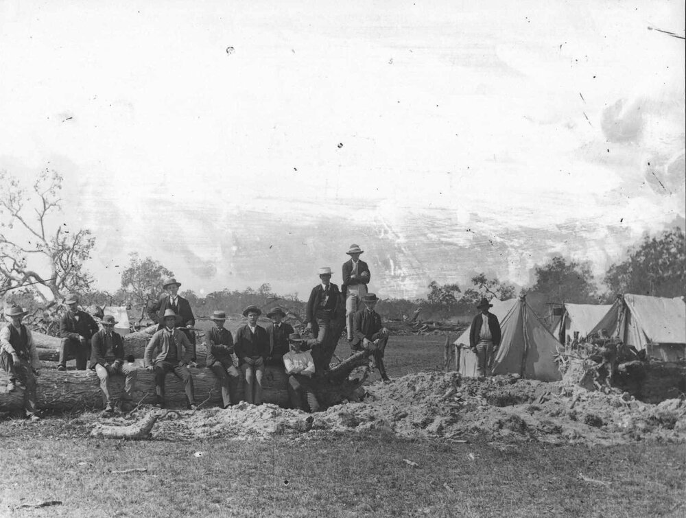 Clearing the Site - Taken about where Stable Square now stands [Hawkesbury Agricultural College (HAC)]