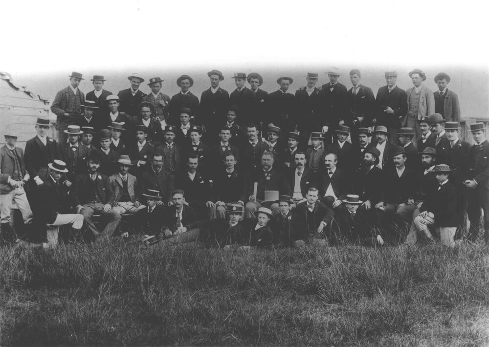 Officers and students, 1892 (Principal Thompson seated centre, front row) [Hawkesbury Agricultural College (HAC)]