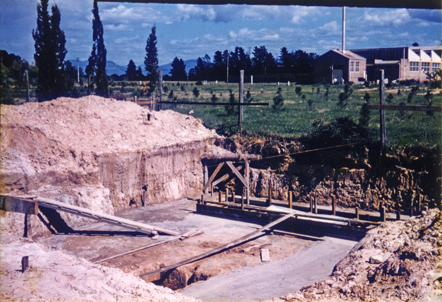Olympic Swimming Pool - Construction (print 09 of 18) - Excavation for the deep end of the pool [Hawkesbury Agricultural College (HAC)]