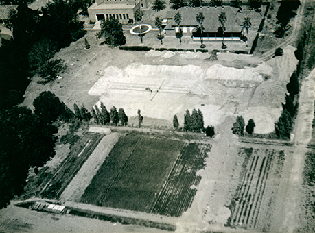 Aerial photograph - Swimming pool under construction [Hawkesbury Agricultural College (HAC)] - Print 2 of 3
