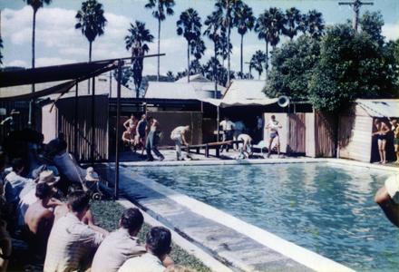 Swimming Pool (first) - Last swimming carnival in the old swimming pool [Hawkesbury Agricultural College (HAC)]