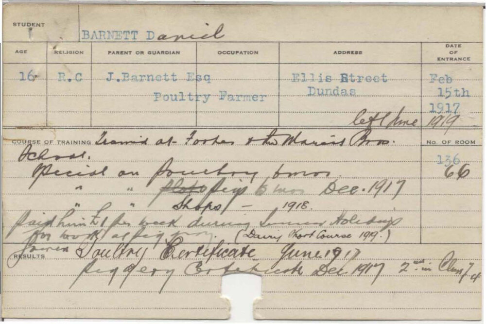 BARNETT, Daniel (Certificate - Poultry &amp; Piggery)