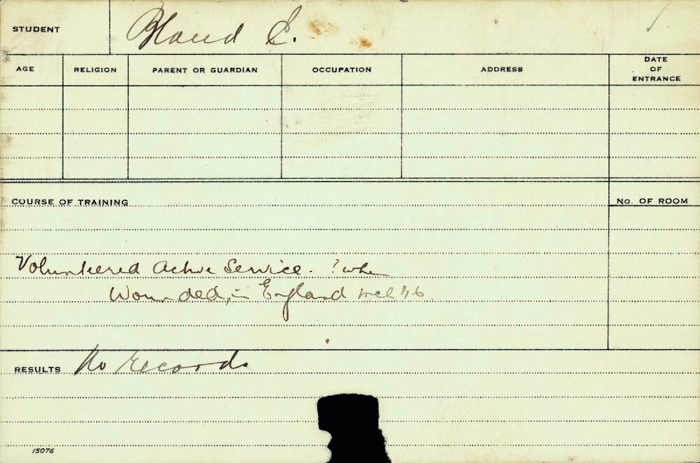 BLAND, E (Course Not Identified)