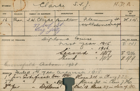 CLARKE, Stanley TJ (Hawkesbury Diploma of Agriculture (HDA))