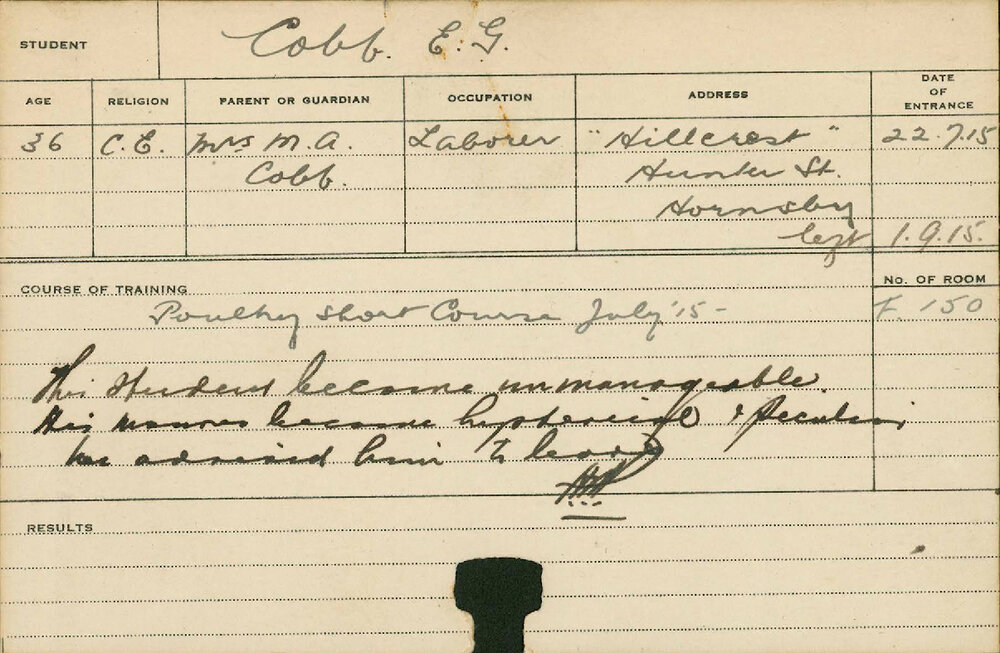 COBB, EG (Short Course - Poultry)