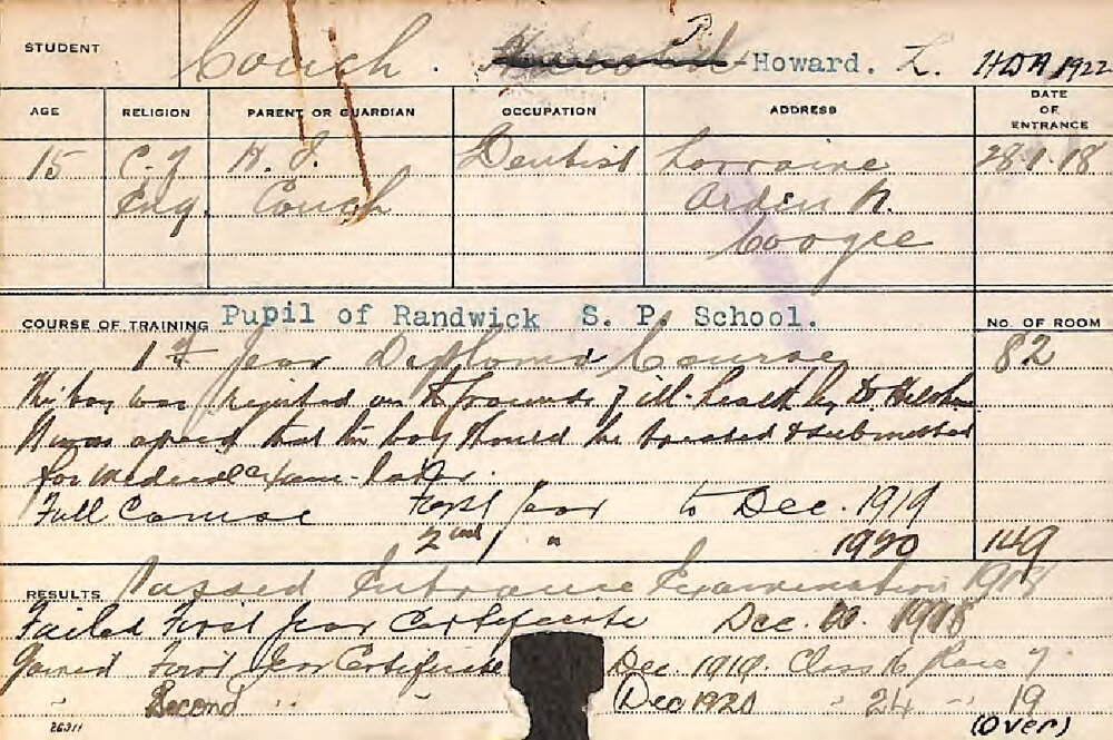 COUCH, P Howard L (Hawkesbury Diploma of Agriculture (HDA))