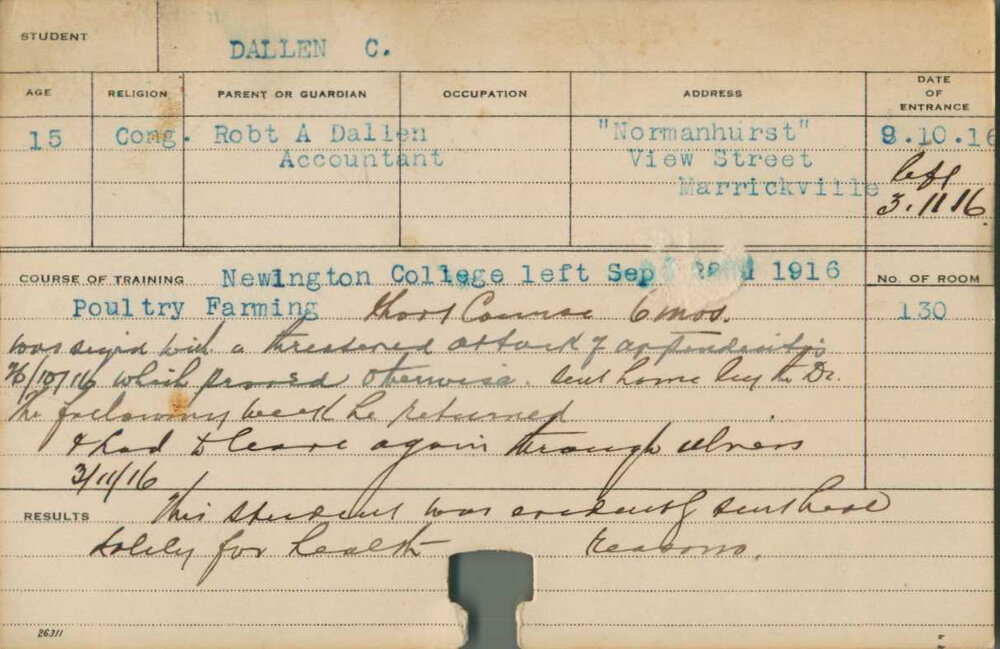 DALLEN, C (Short Course - Poultry)