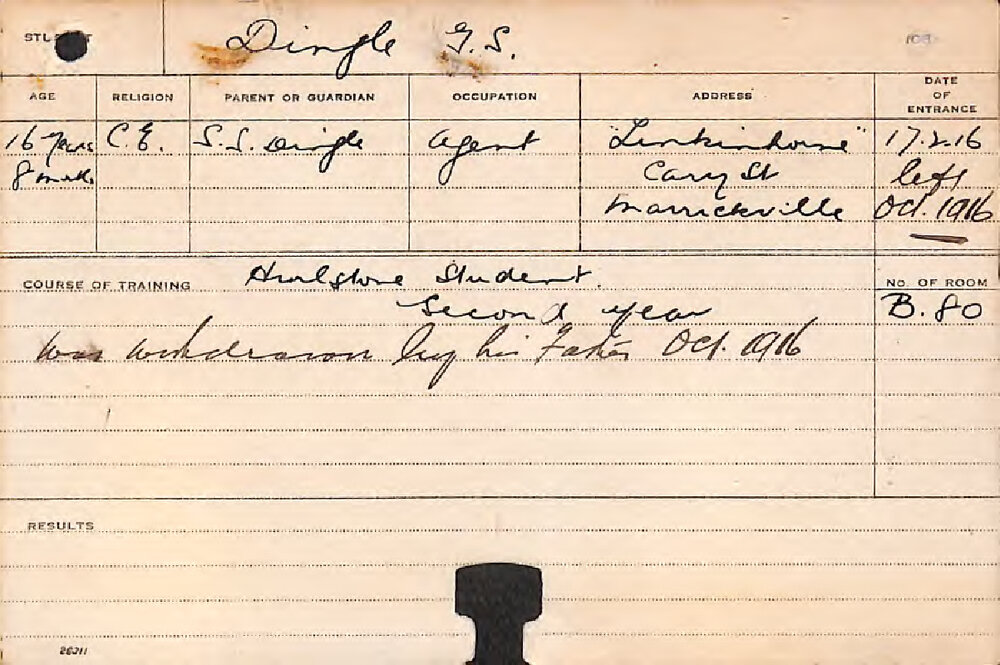 DINGLE, Geoffrey Seccombe (Hawkesbury Diploma of Agriculture (HDA))