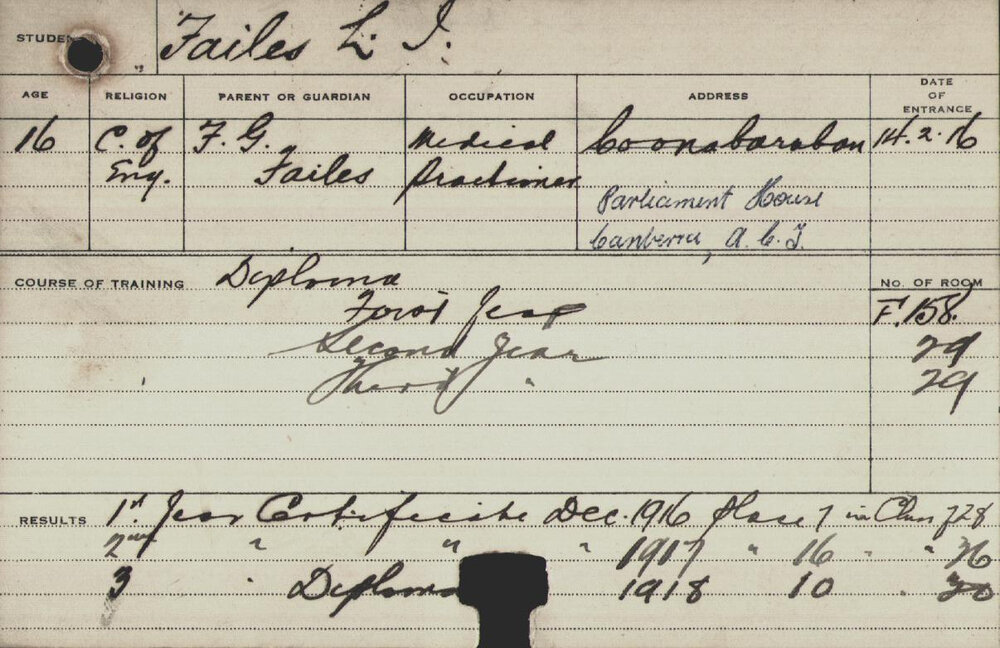 FAILES, Lawrence John (Hawkesbury Diploma of Agriculture (HDA))