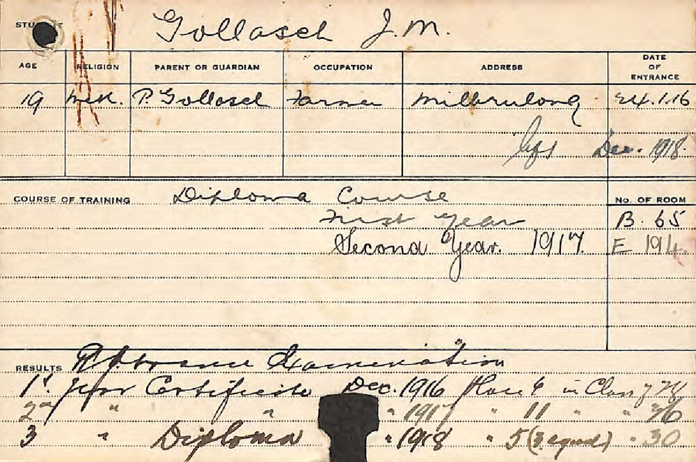 GOLLASCH, JM (Hawkesbury Diploma of Agriculture (HDA))